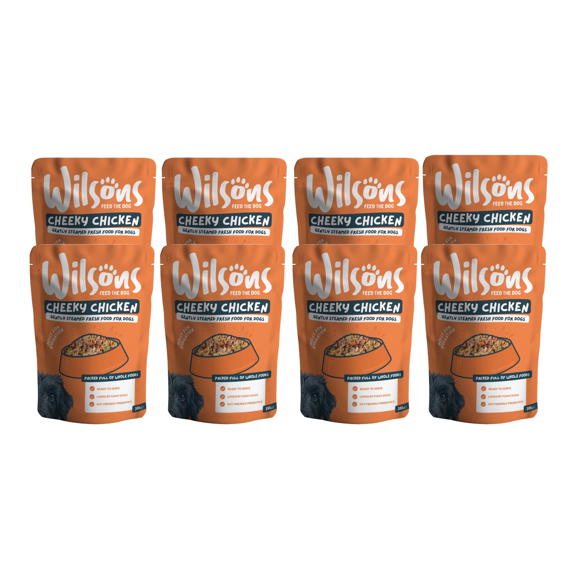WILSONS Chicken and Fish Fresh Dog Food Bundle Natural Puppy Nutrition Formula - 8x 380g Pouches — image 1