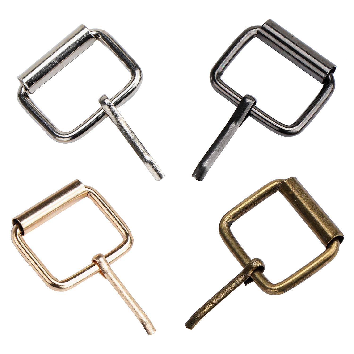 10 Stuks 13-50 Mm Metalen Gesp for Tas Riem Singels Pin Gespen Riem Tri-Glijdt Slider haak Richter Roller Sluiting (Color : Bronze, Size : 38mm