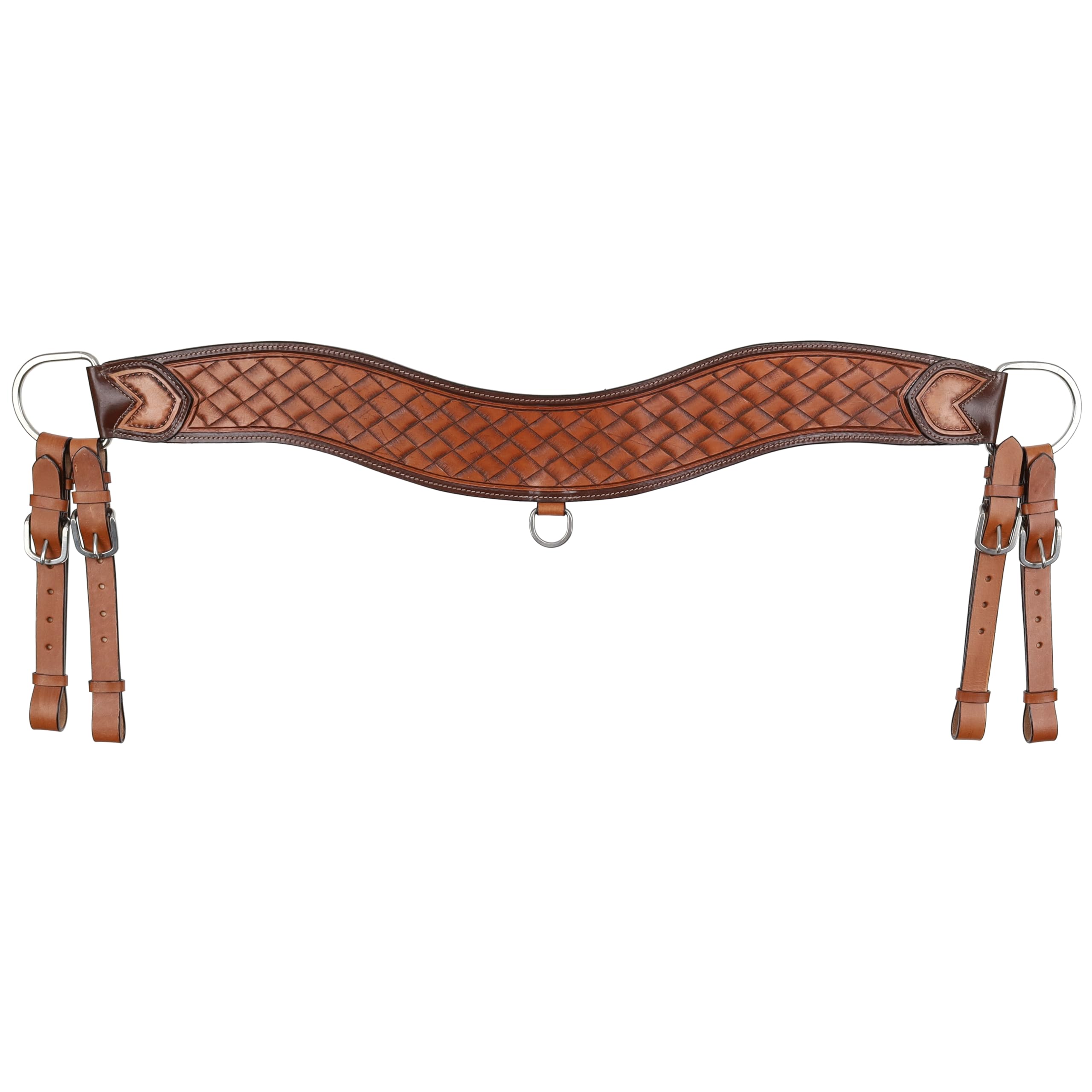 Showman Basketweave Stamped Leather Tripping Collar