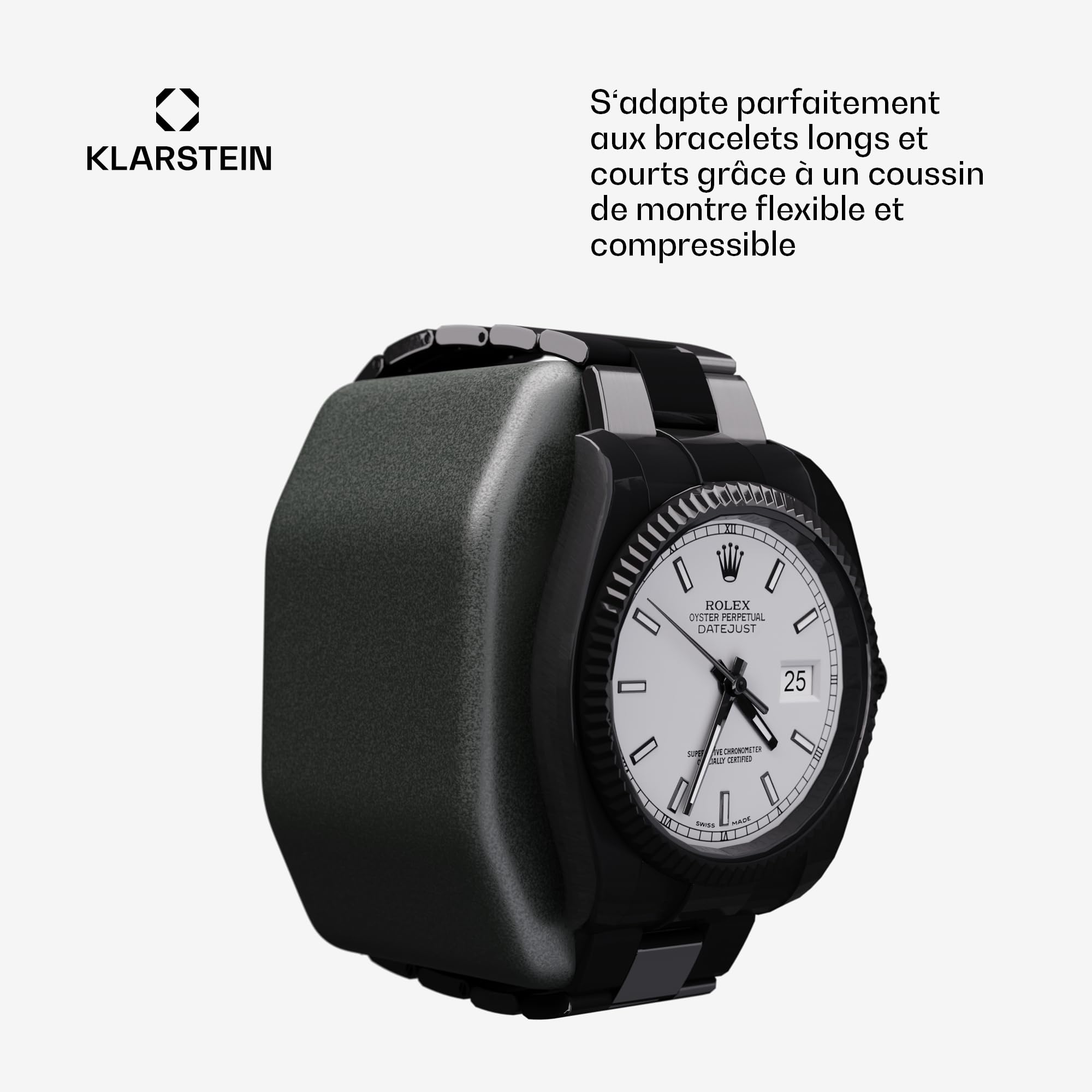 KLARSTEIN Remontoir de Montre pour Montres automatiques, Remontoir de Montre Automatique pour 1 Montre, Remontoir de Montre Automatique avec Porte en Acrylique, Remontoir de Montre Automatique