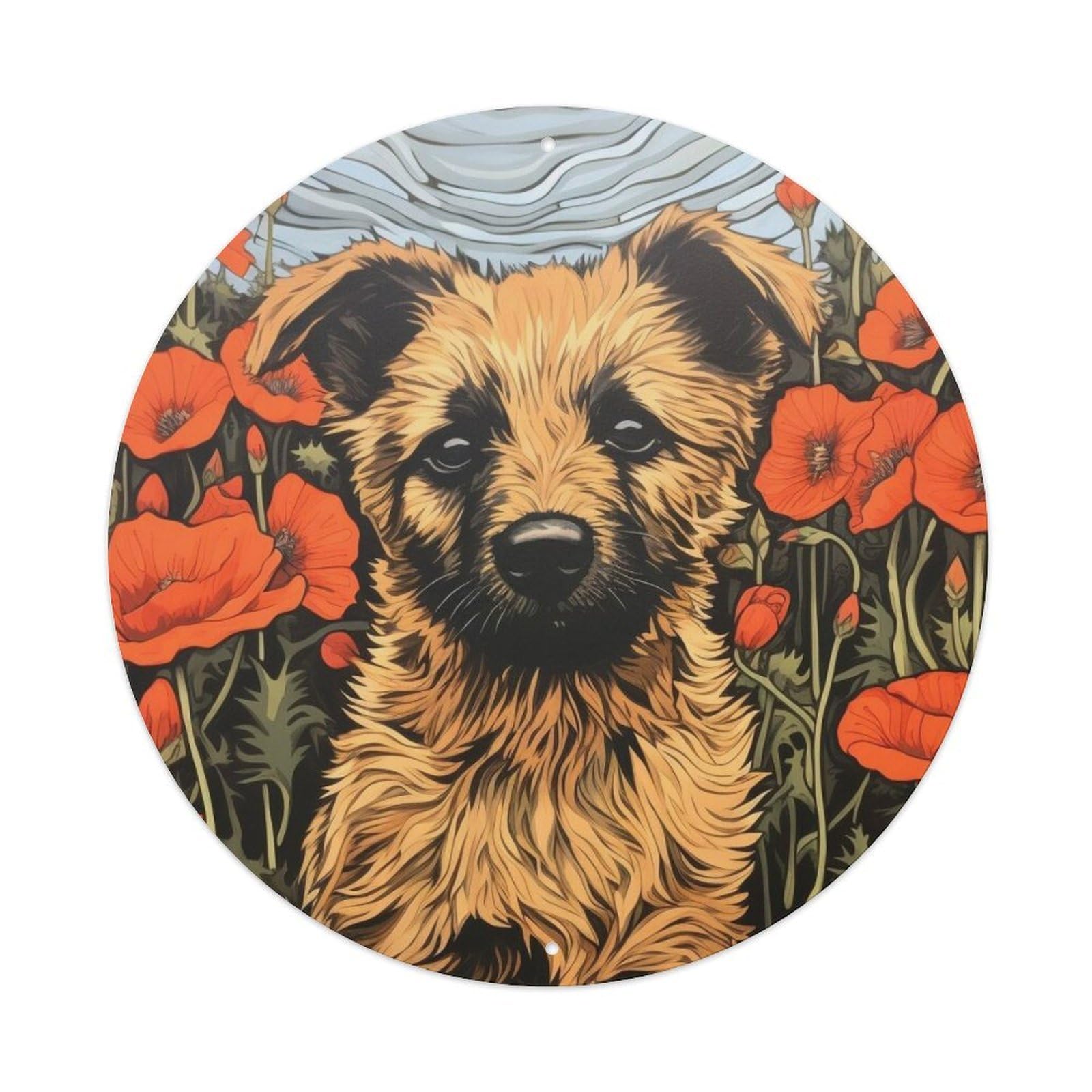 Animal Art Puppy Metal Tin Sign