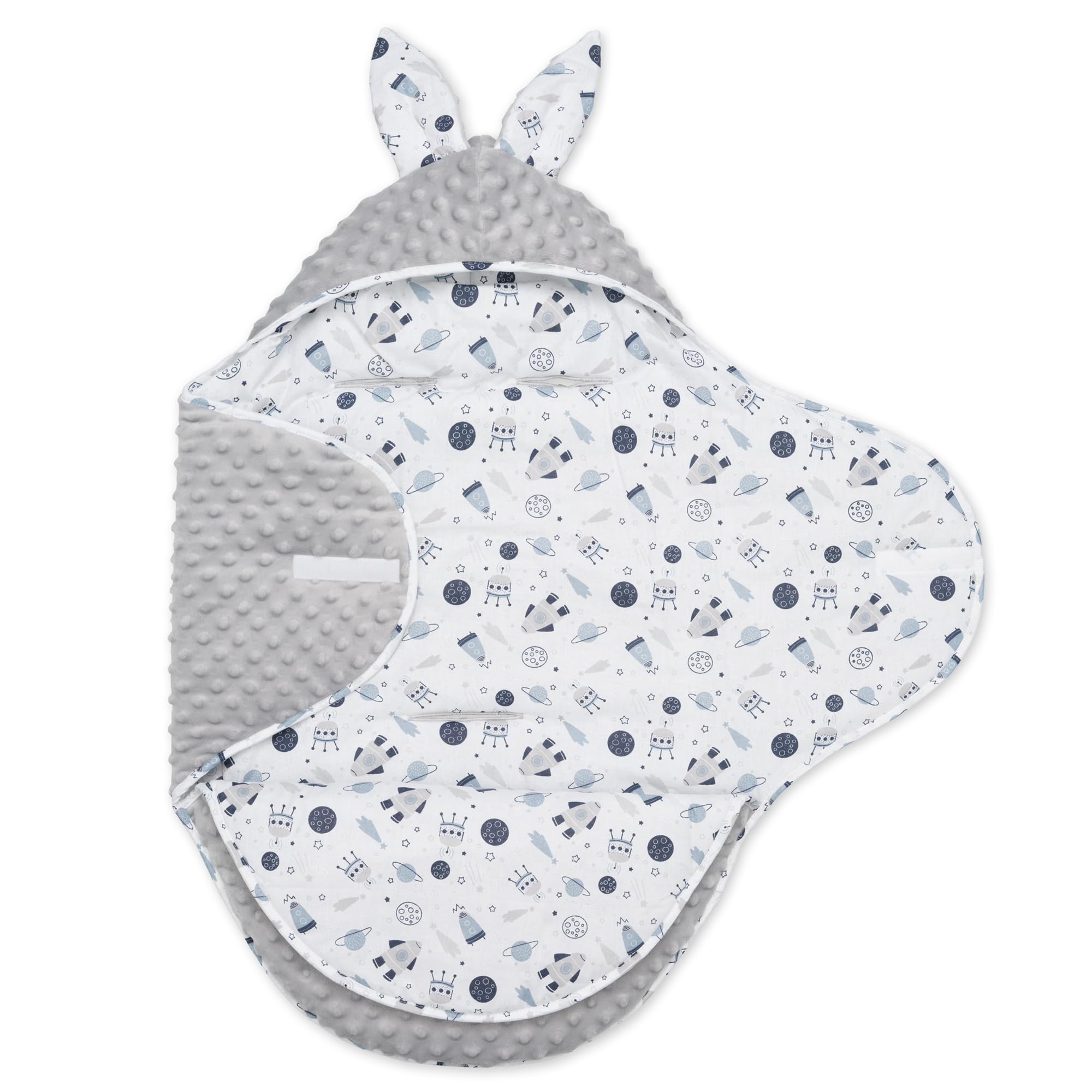ELIMELI Coprigambe per ovetto – Coperta invernale per seggiolino auto, passeggino e passeggino con imbottitura, universale per esempio Maxi Cosi, coperta per passeggino (grigio – Cosmo)