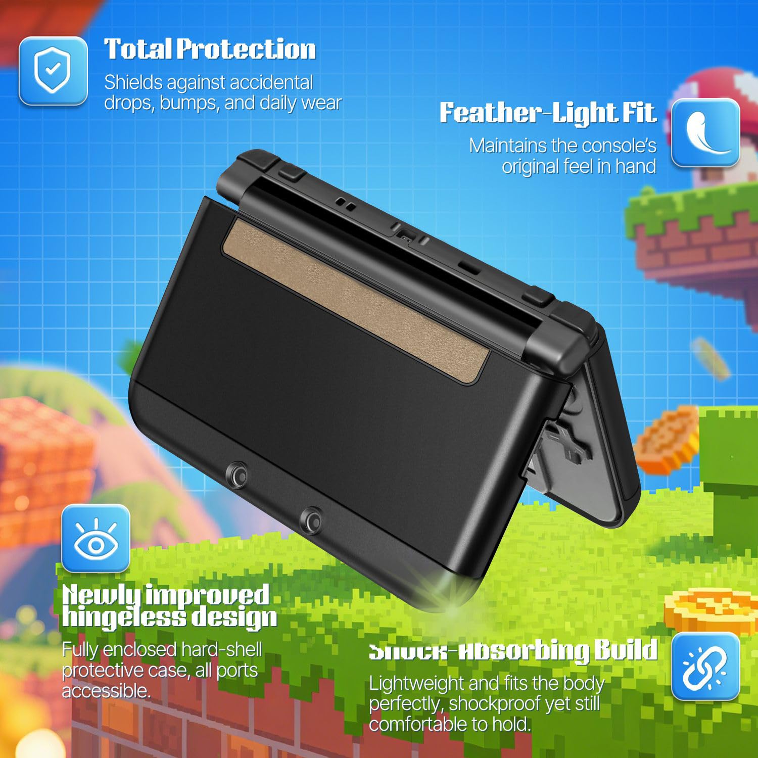 Amazon | TNP ケース【NEW Nintendo 3DS XL LL 2015】対応、ブラック