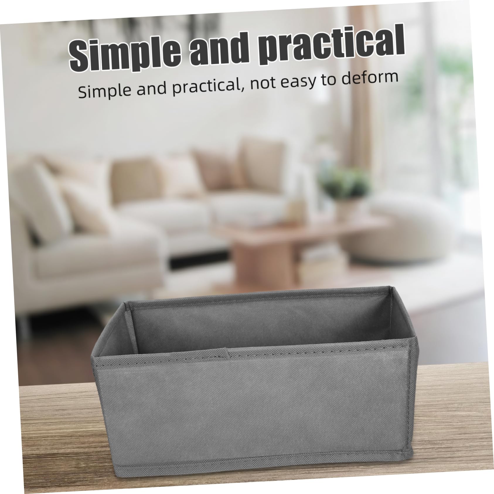 Mipcase 6 Organizadores de Ropa Interior para Cajón, Compartimentos Individuales y Diseño sin Tapa, para Cajones, Cómodas y Armarios