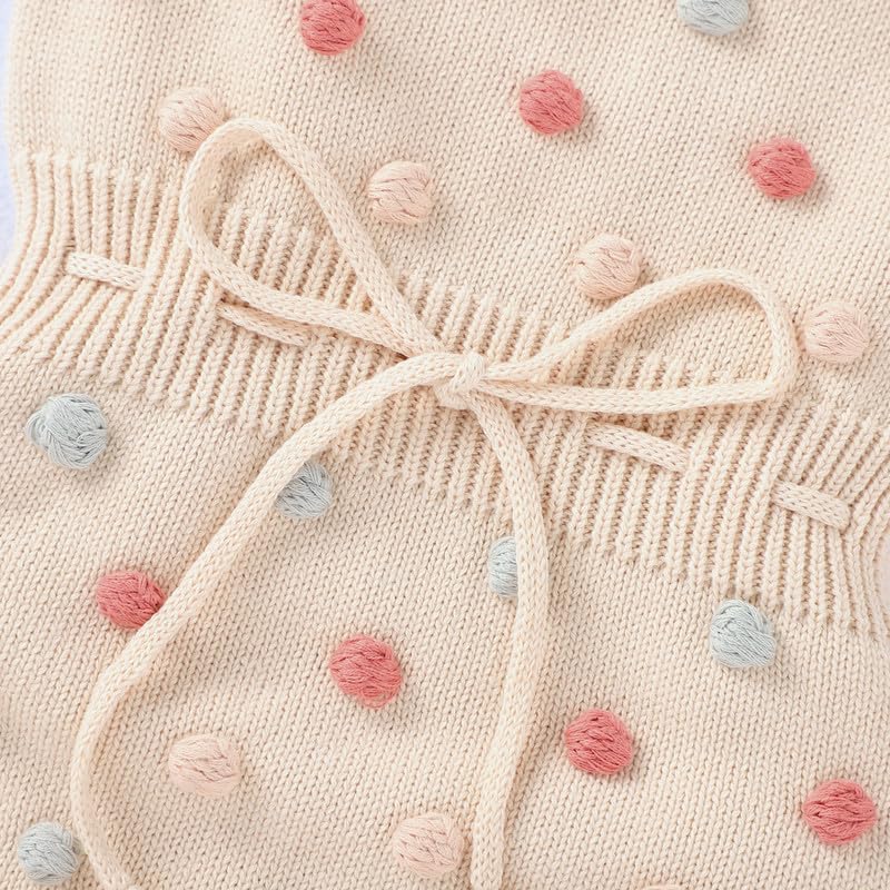 Neiwech Baby Girl Romper Sleeveless Pompoms Knit Rompers Newborn Little Girl Overall Jumpsuit Summer Outfits Clothes - Image 7