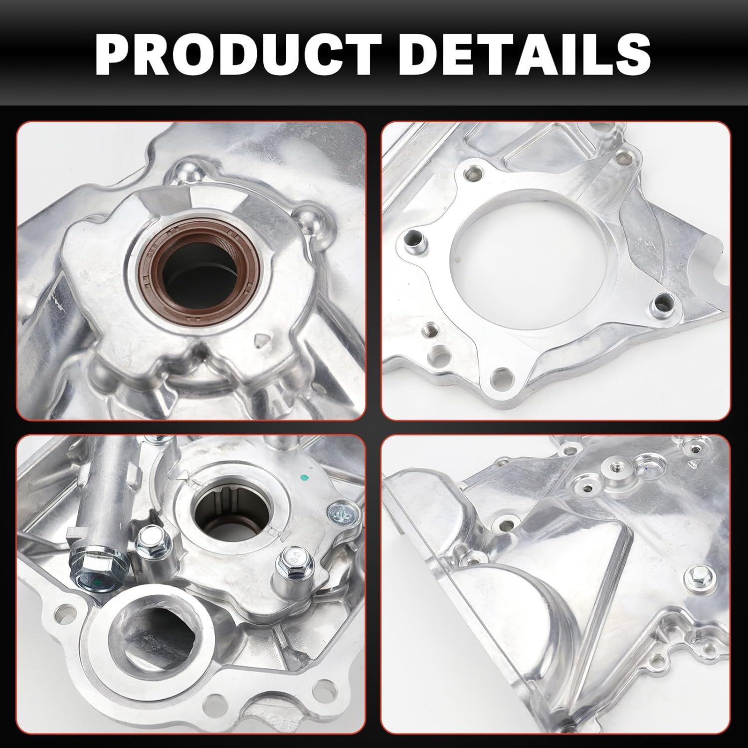 USTAR M526 Engine Oil Pump and Timing Cover Assembly Compatible with Hyundai Accent Elantra GT Sonata Tucson Veloster Kia Forte Forte Koup Forte5 Optima Rio Soul 1.6L L4 Replace# 21350-2B701