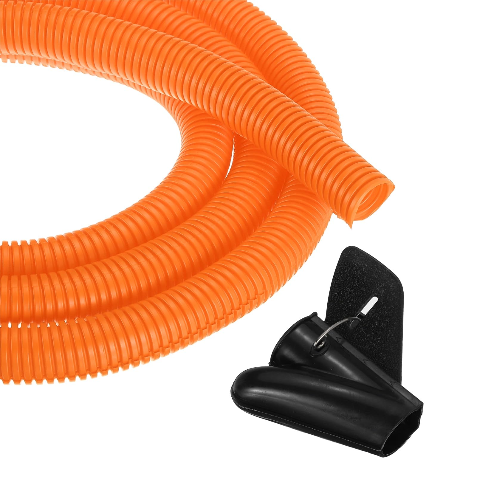 sourcing map 1 Inch 20ft Split Wire Loom Tubing, Flexible Cord Protectors with Installation Tool Cable Management Sleeve Conduits Cover for Office Home Electrical Automotive Wires, Orange