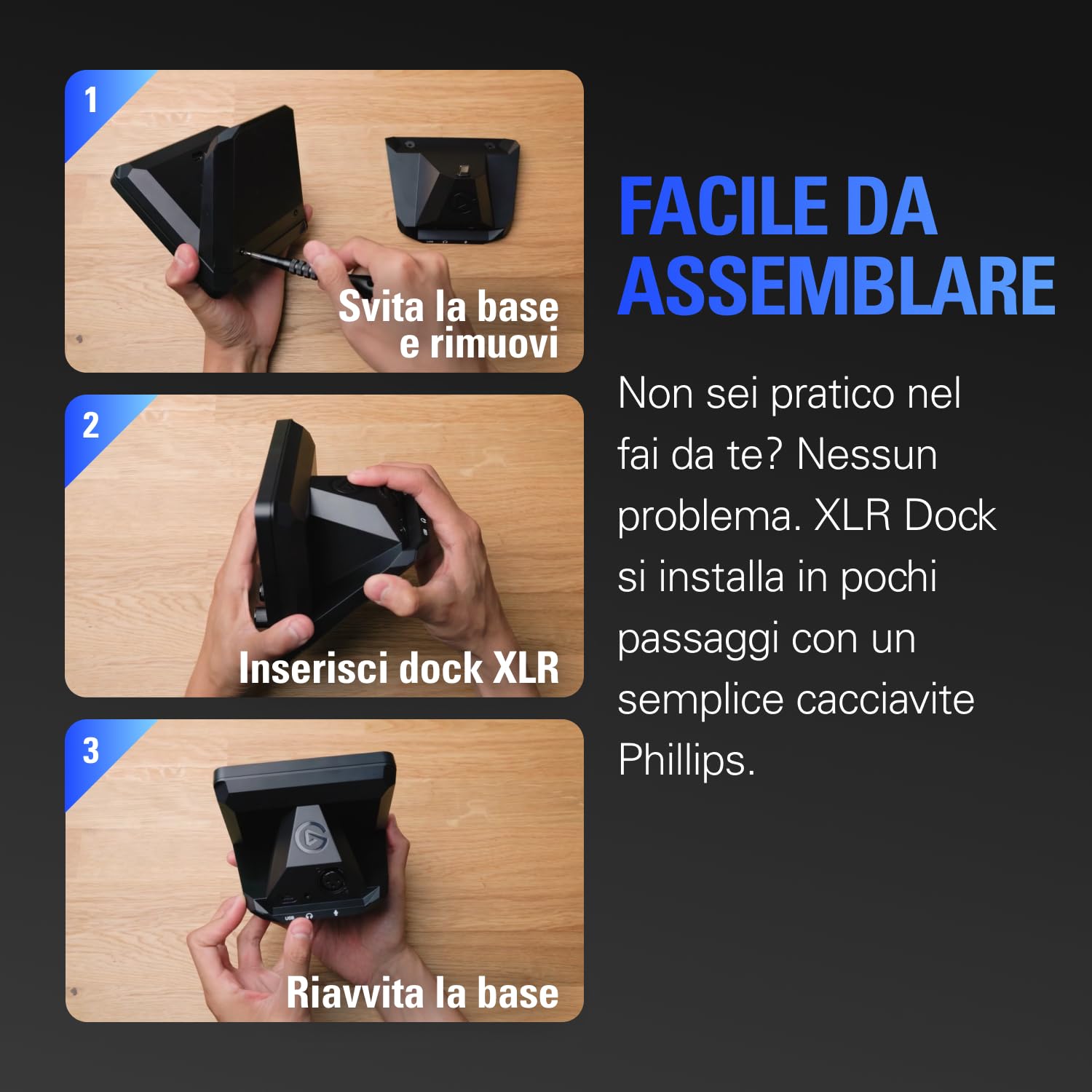 Elgato XLR Dock MK.2 - Accessorio di interfaccia audio per Stream Deck +, guadagno 80dB, alimentazione Phantom, Clipguard 2.0, effetti DSP, USB-C, funziona con qualsiasi microfono XLR