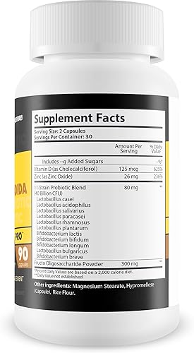 Miniatura 2 de Probiotic Ex-Candida Pro - Fórmula Candida mejorada - Nuestro mejor suplemento probiótico Candida - Candida Cleanse Detox Anti Candida Defense ex