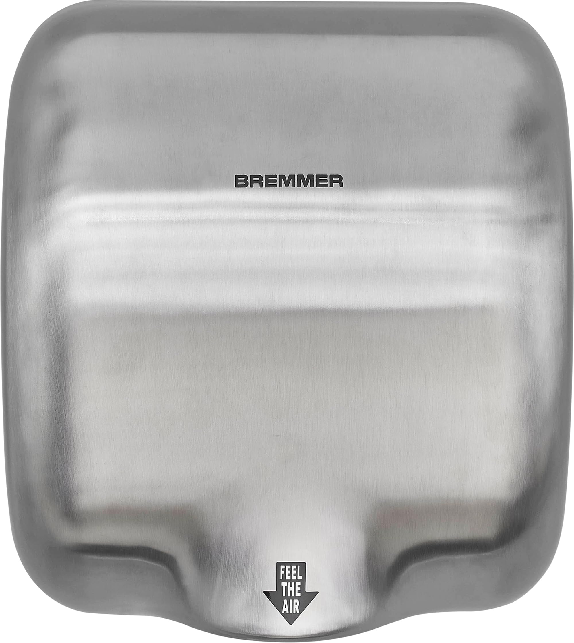 Bremmer Brushed Steel Generic Turbo Hand Dryer | High Velocity Low Energy Eco Friendly Electric Dryer | Electric Hand Dryers For Commercial Toilets (Brushed Steel)