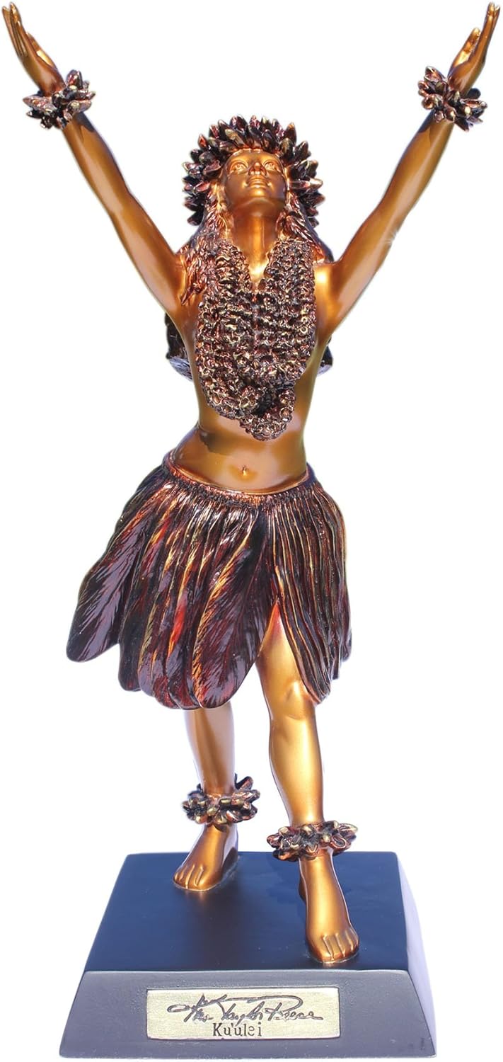 Kuulei Bronze Hula Girl Statue Home & Kitchen