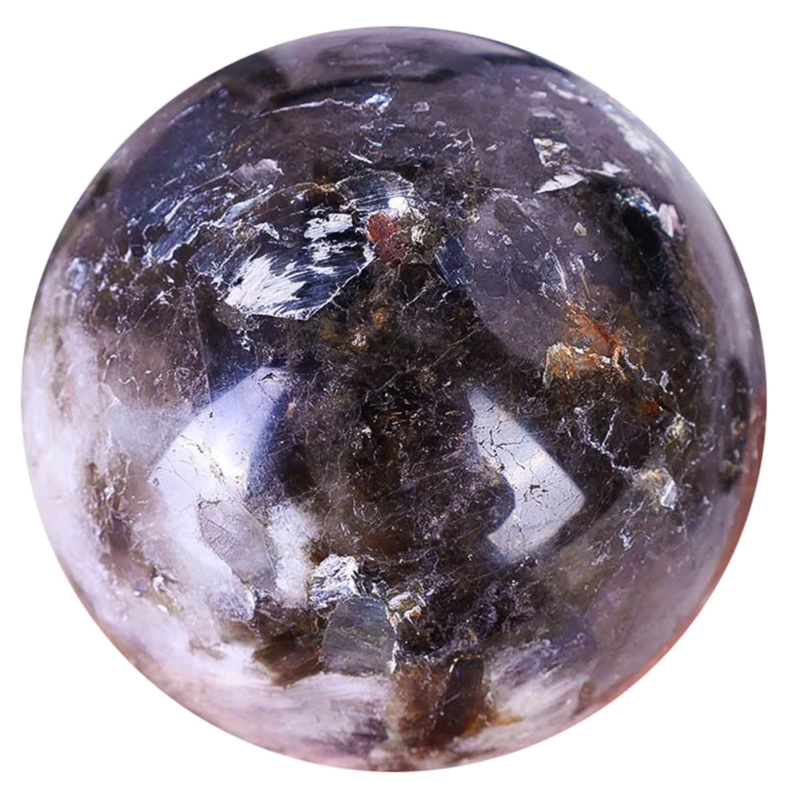 DFrywdgSEY crystal ball, Natural Smoky Tourmaline Crystal Ball, Handcrafted Healing Stone for Decoration, Meditation(2.76in(7cm))