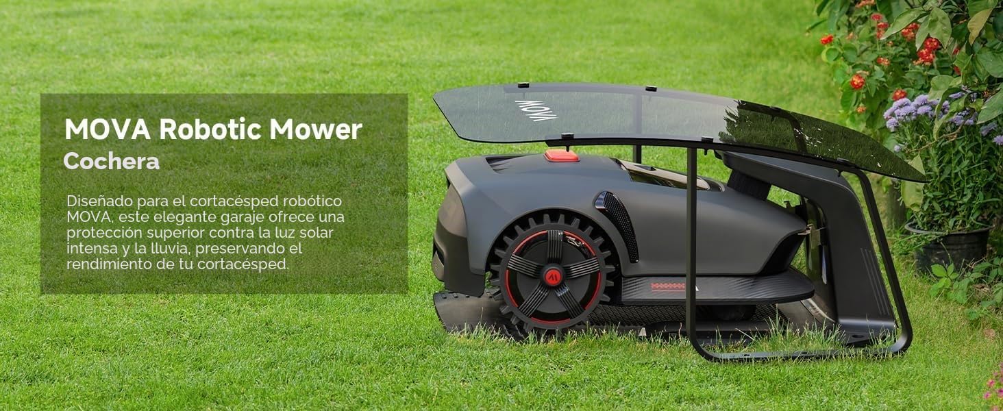 MOVA LiDAX Ultra 800 y Garage Bundle: robot cortacésped sin cable delimitador, sin RTK y creación automática de mapas mediante LiDAR 3D con visión 360° e IA, corte de bordes de 5 cm
