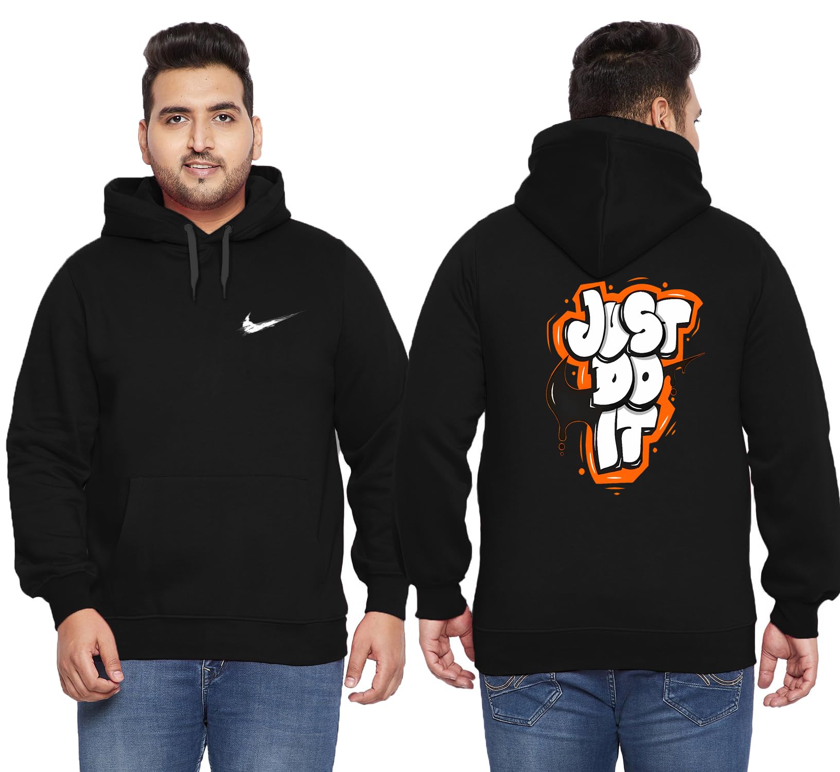 West Gate Clothing Plus Size Mens Cotton Hoodies,Hooded Sweatshirt | 100% Cotton Hoodies Plus Size Collection for Men-picture-47