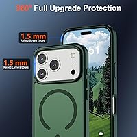Vista 1734 de SUPFINE Funda magnética para iPhone 11 con protector de pantalla (compatible con MagSafe) (protección contra caídas de grado militar), translúcida