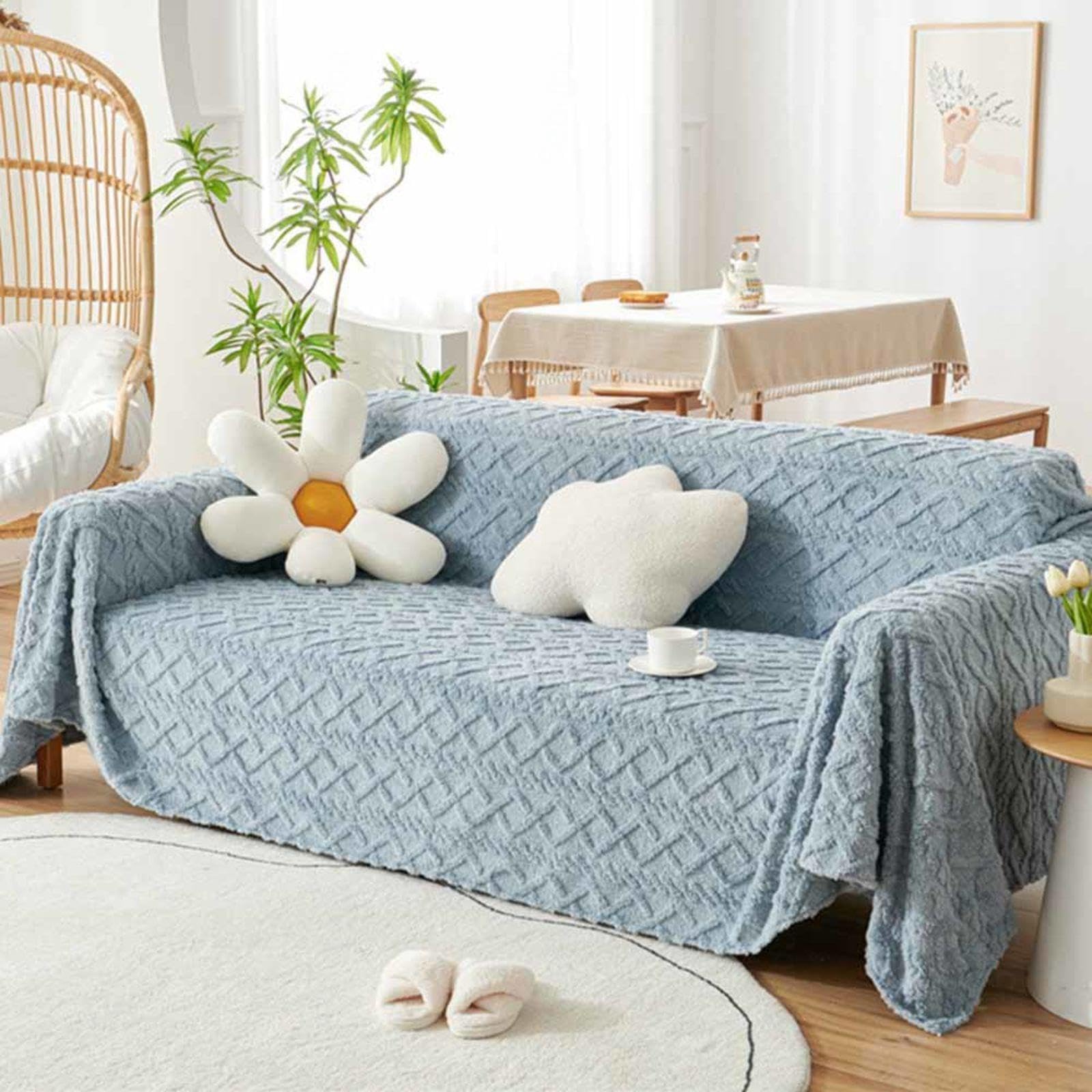 Extra Large Sofa Throws Soft and Stylish Throws for 4 Seater Sofas 180x180cm — image 1