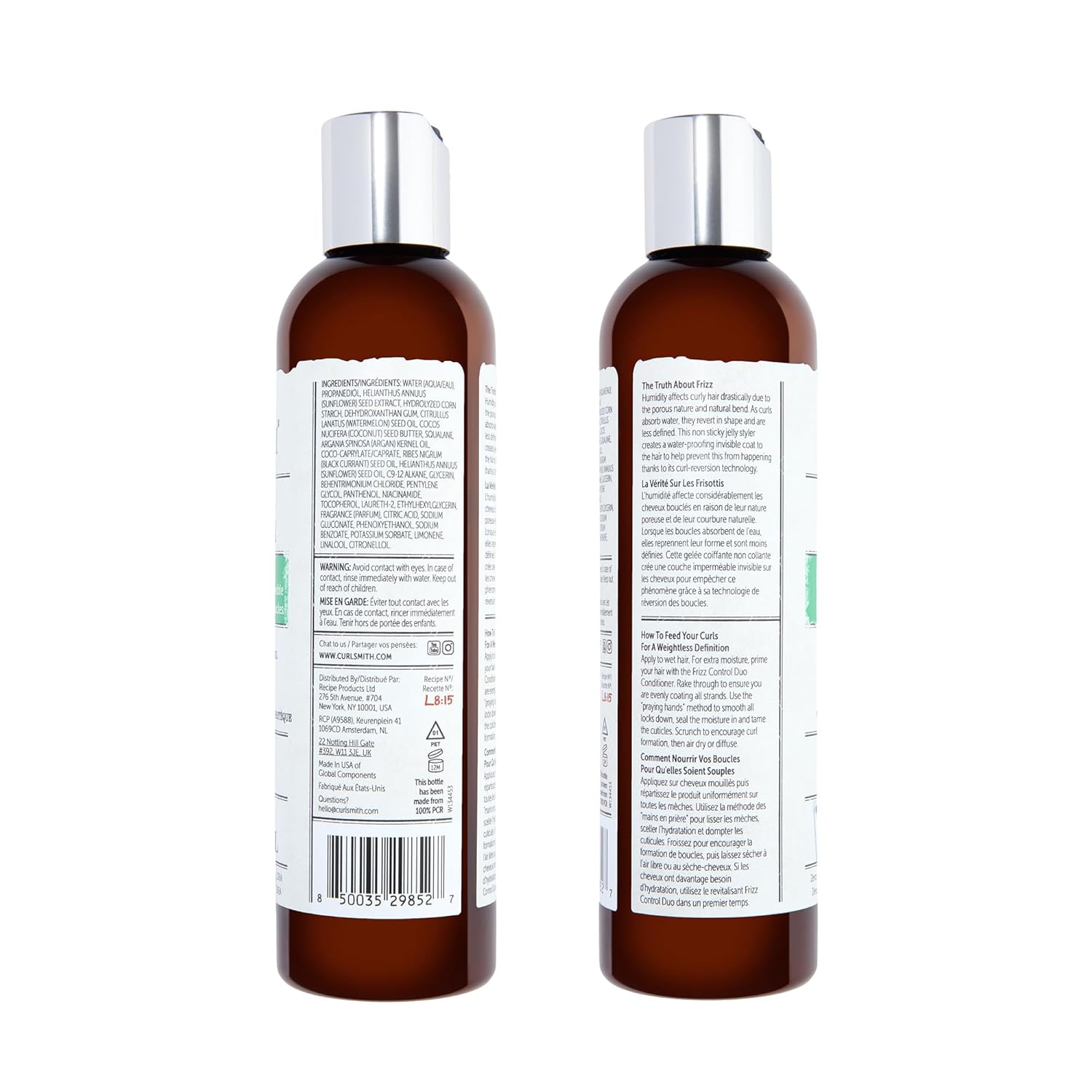 CURLSMITH Frizz Rescue Curl Retainer - Medium Hold Gel For Curls, Frizz Control, Jelly Styler, For All Curl Types, Best for Frizzy Hair, Vegan & Cruelty Free (8 oz) - Image 2