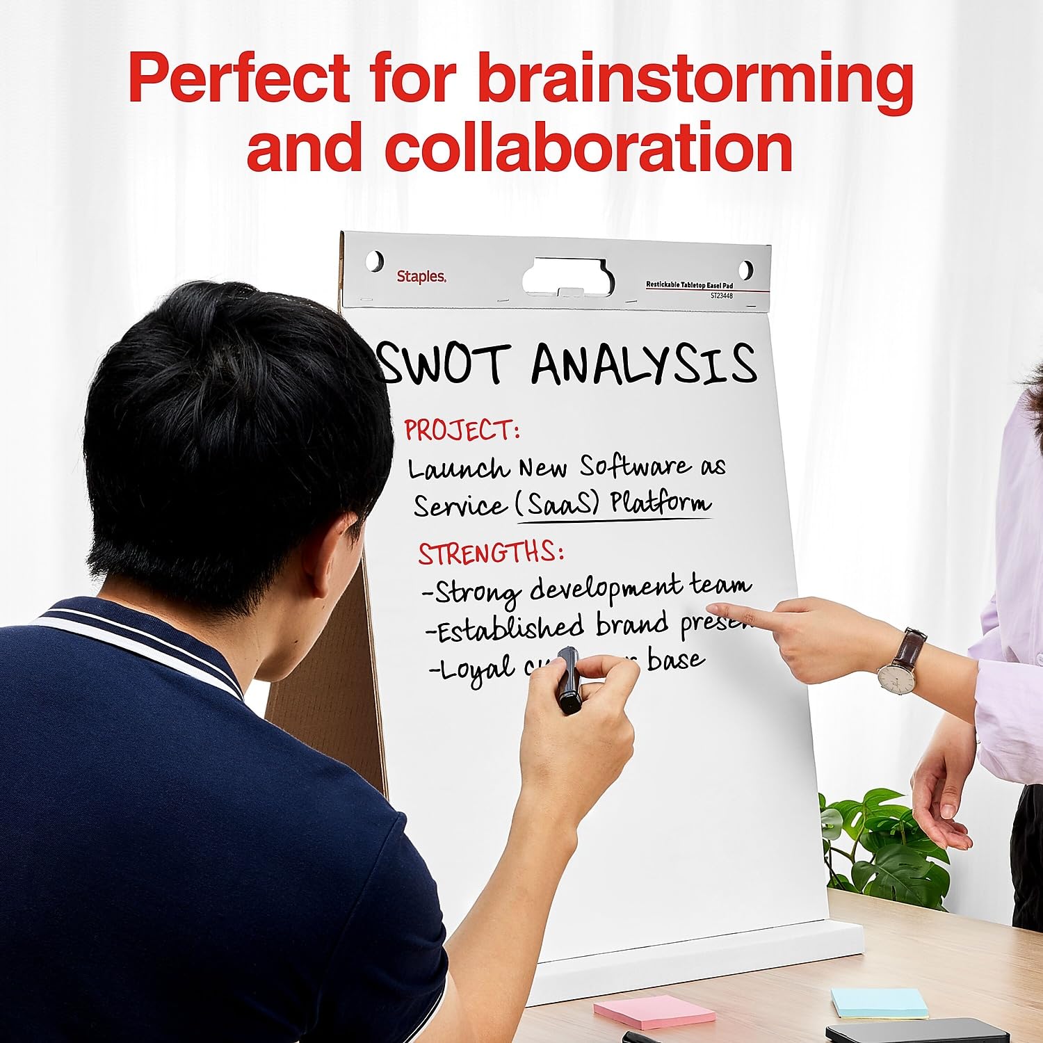 Staples 958102 Stickies Tabletop Easel Pad 20-Inch X 23-Inch White 20 Sheets/Pad (23448) - Image 7