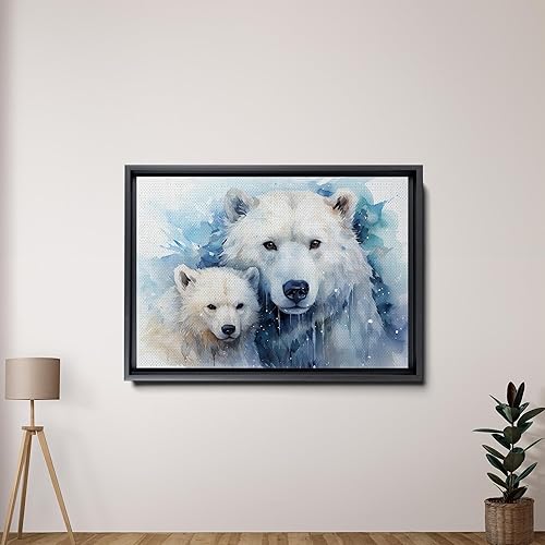 Miniatura 2 de Fox Mother Cub Prints, In The Style Of Stencil,Based, Ivory, Kids Wall Art, Kids Wall Art Display, Mom And Baby Animal Art Print, Wall Art, Home