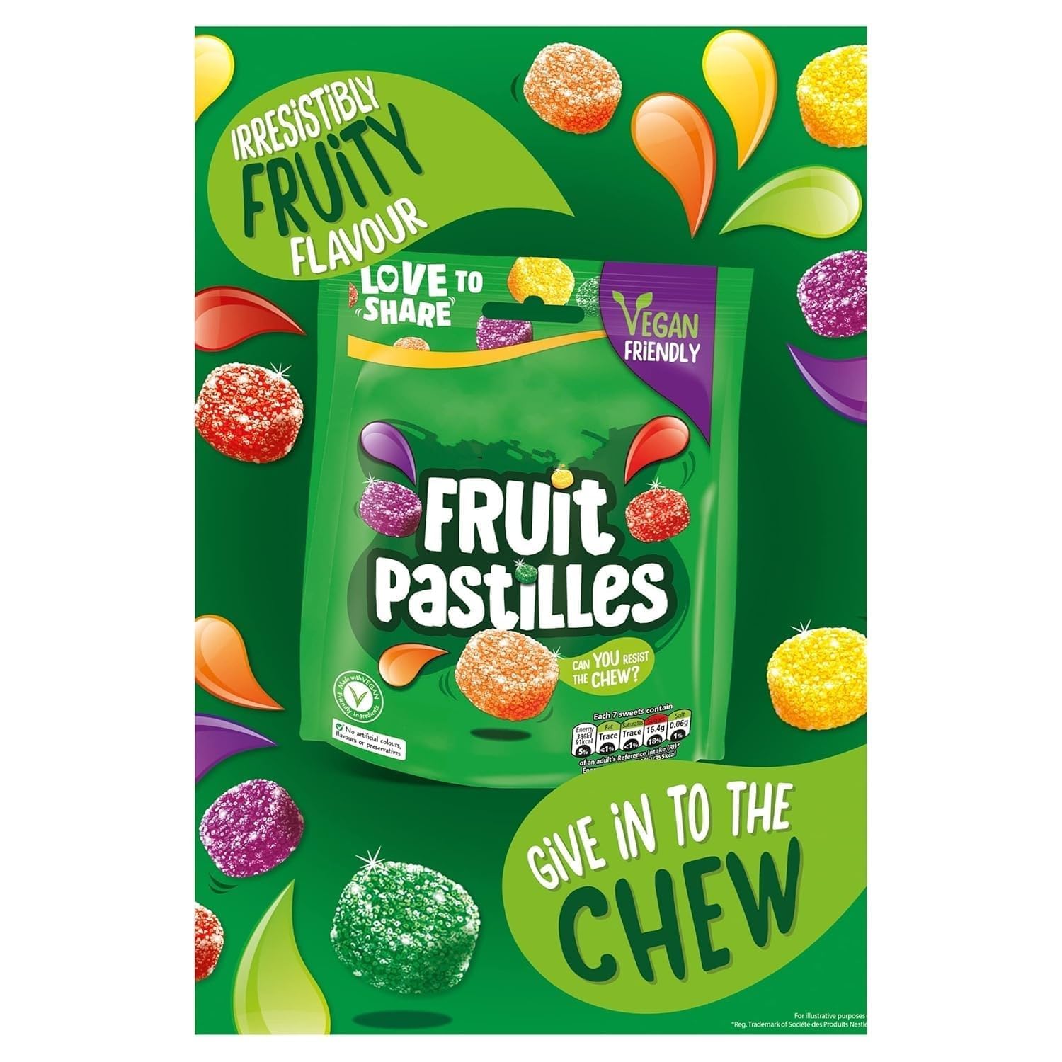 Fruit Pastilles Pouch 143g (Pack of 6)