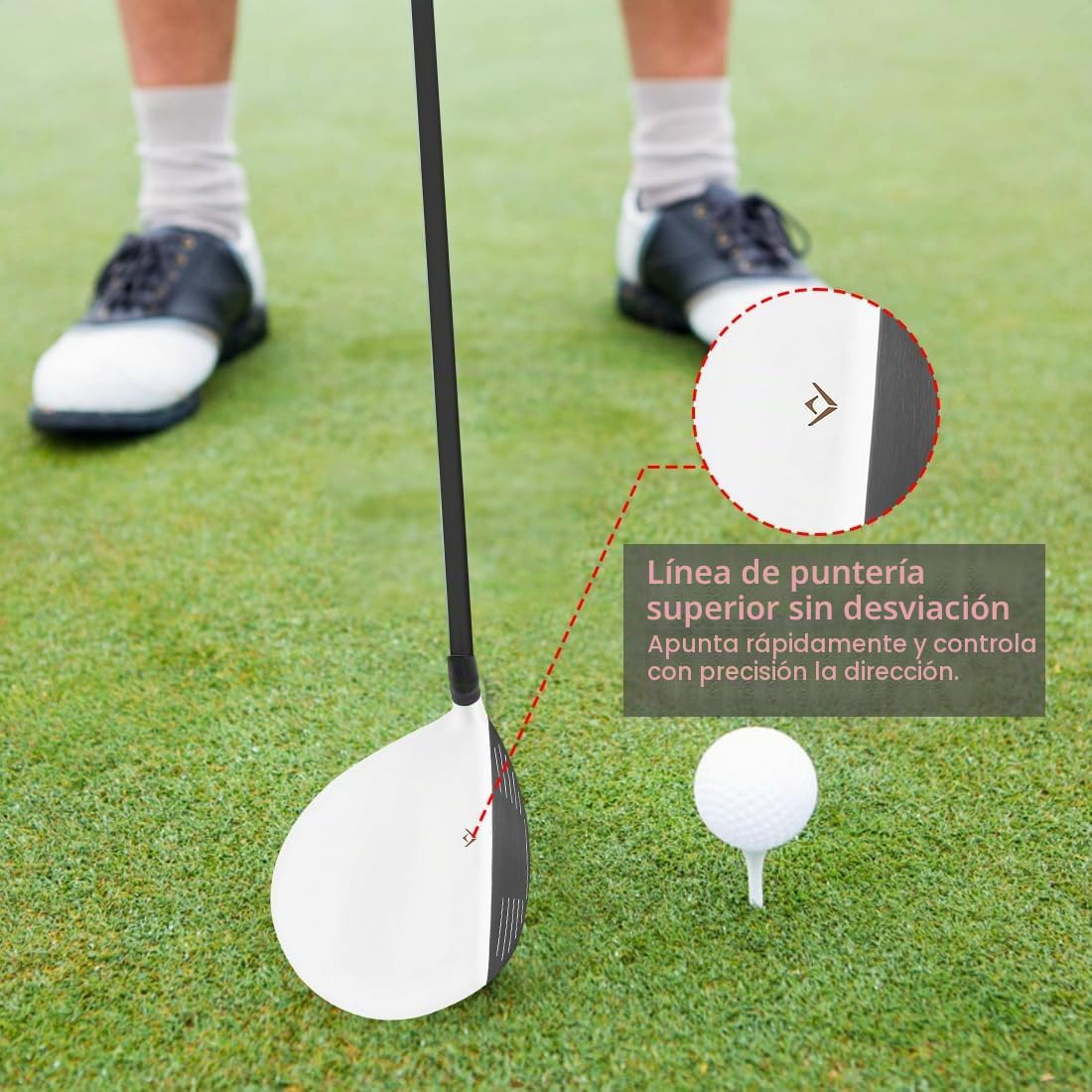 MAZEL Conductor de golf de titanio para hombre, eje de grafito de 45 pulgadas, flexible regular, 460 cc, palos de golf para diestros, funda para cabeza incluida