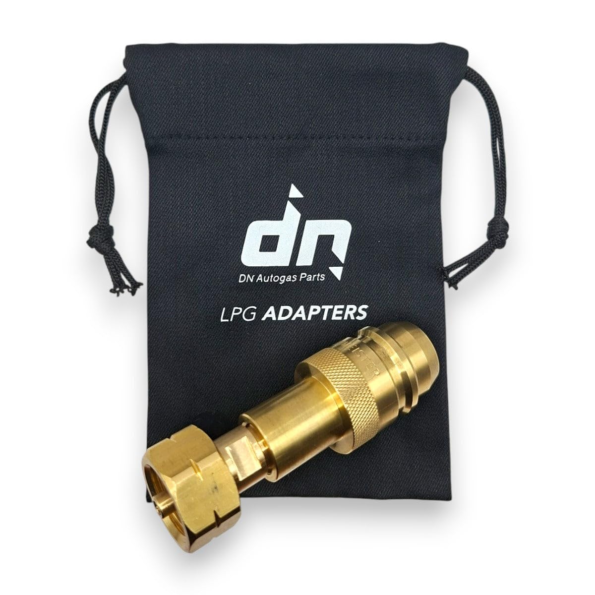 LPG GPL M22 Adaptador de botella de gas - Conector de recarga europeo Euronozzle con bolsa para estaciones de GLP españolas y portuguesas