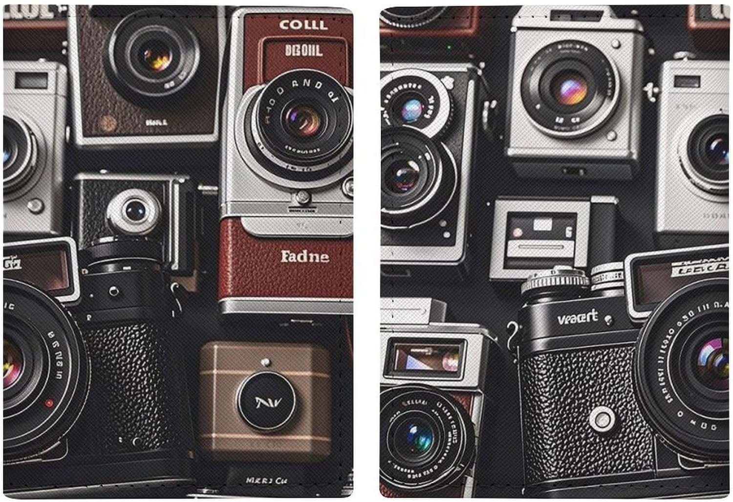 Retro Cool Camera Collection Passport Holder Personalized Passport Wallet for Women Men Travel Document Organizer Holder