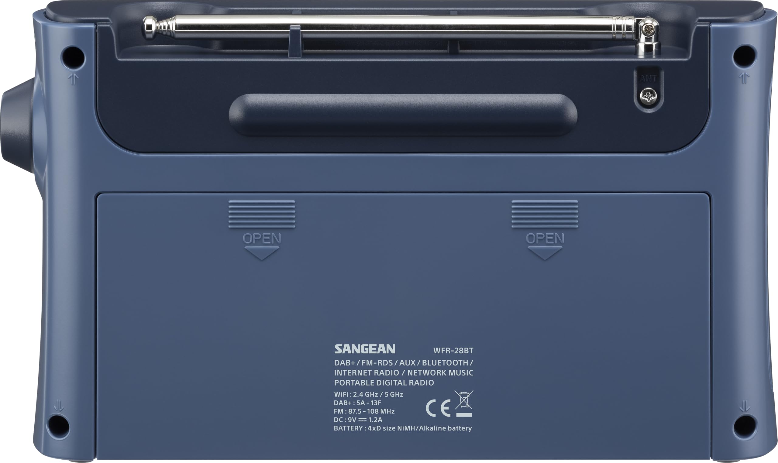 SANGEAN WFR-28 BT – Portables Internet-Radio mit WiFi, Musik-Streaming, DAB+/FM, Bluetooth, AUX - Einfache Bedienung via Control-App, Schwarz (Dunkelblau)
