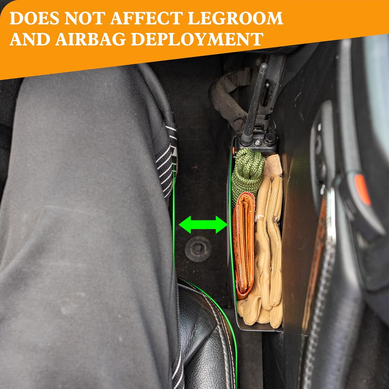 2 Pack Metal Front Door Storage Box with USA Flag Logo Compatible with Jeep Wrangler JK JKU 2011+,Door Side Insert Organizer Packet for JK Interior Door Storage Expansion Accessories