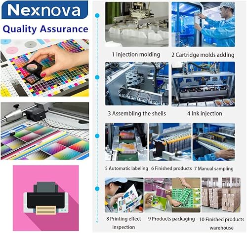 نيكس نوفا® مجموعة حبر لطابعة كانون 490 (عبوة من 4 قطع اسود وازرق سيان ارجواني ماجنتا واصفر) لطابعة GI 490 وبيكسما G3400 G2400 G1400 G4400 G1411 G2411 G4411 G4410 G3410