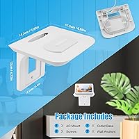 Vista 4 de Wall Mount for Echo Show - 360 Degree Swivel Adjustable Speaker Stand Holder Accessories (Gen 1 and Gen 2)