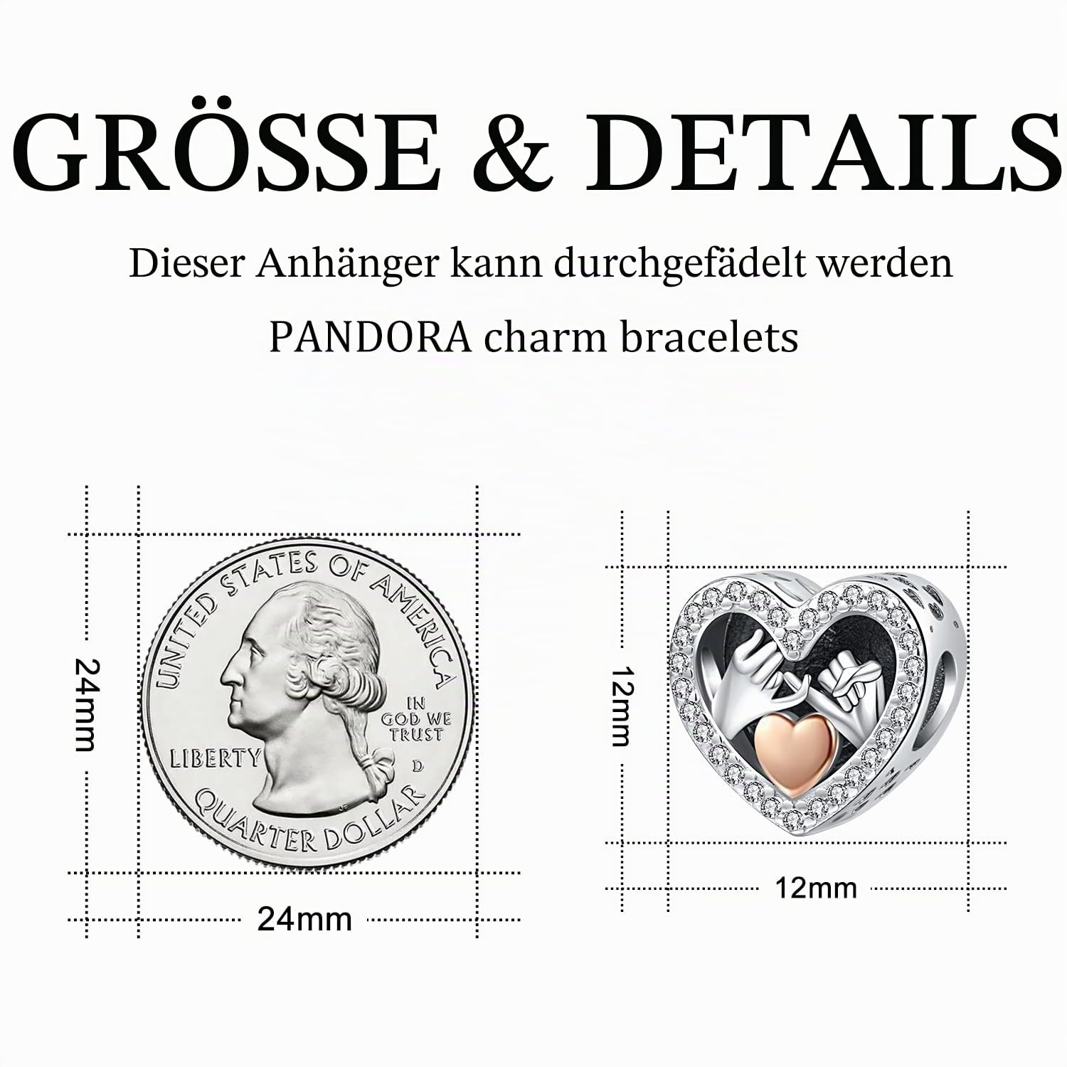Charm Herz 925 Sterling Silber Damen Baum des Lebens Bead Charm, für Pandora European Armbänder Geschenke für damen mädchen