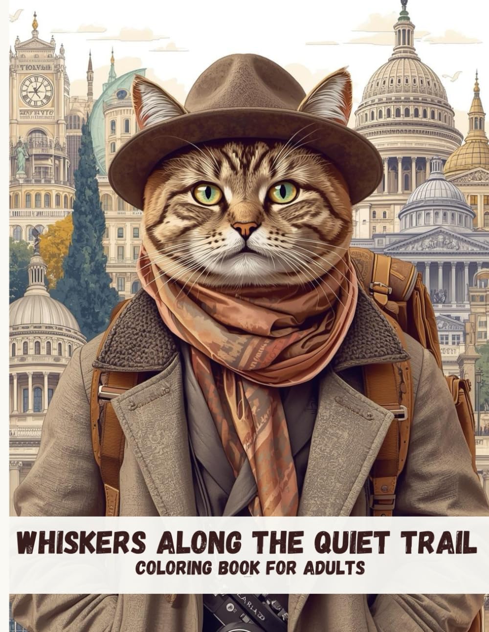 Whiskers Along the Quiet Trail: A Calming Adult Coloring Book Inspired by Slow Travel and Peaceful Paths