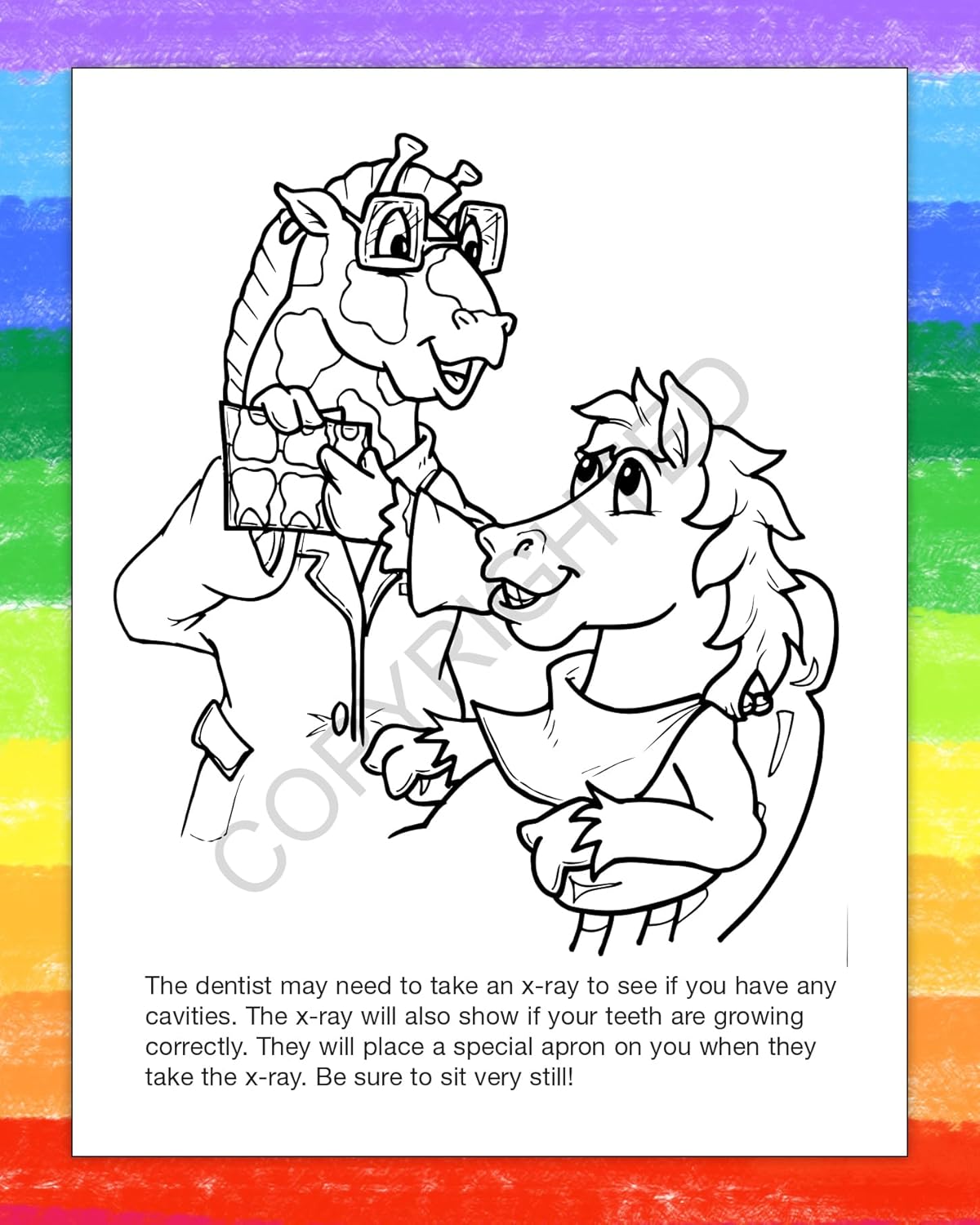 ZOCO – A Trip to the Dentist – Educational Coloring Books (25 Bulk Pack, Without Crayons) – Dentist Toys for Kids – Dental Office Supplies