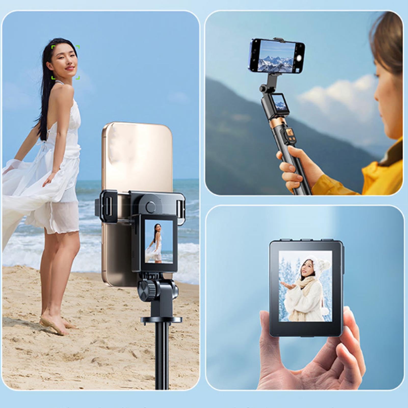 Alomejor Phone Selfie Stick 67-inch, HD Display | Telecomando Bluetooth, Estensibile per foto di gruppo, Rotazione a 360°