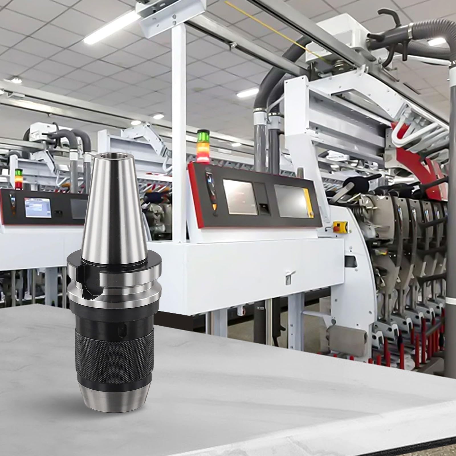 Mandrino autoserrante integrato BT30 BT40 BT50 APU08 APU13 APU16 per tornio CNC con design a 3 ganasce, temprato ad alta precisione (BT40-APU16)
