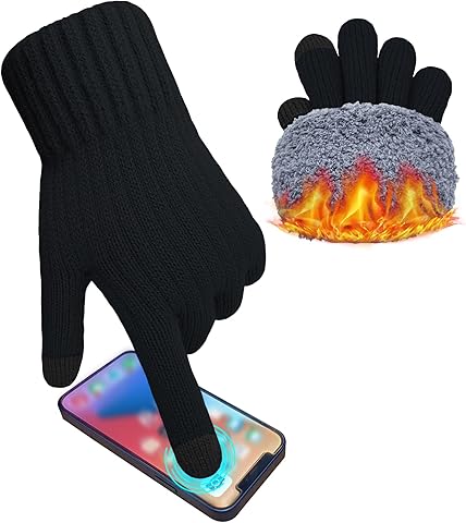 Guantes Invierno Hombre Termicos Lana Guantes Cálidos Pantalla Táctil Frio Running Guantes Regalo Hombre de Esquí al Aire Libre