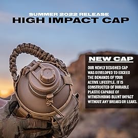 Iron Infidel Battle Bottle - Half Gallon Insulated Water Bottle with Paracord Handle - Large 64 oz Stainless Steel Water Jug & Rugged, Removable Sleeve For Keys, Wallet, Phone (OCP Camo 2 Liter)