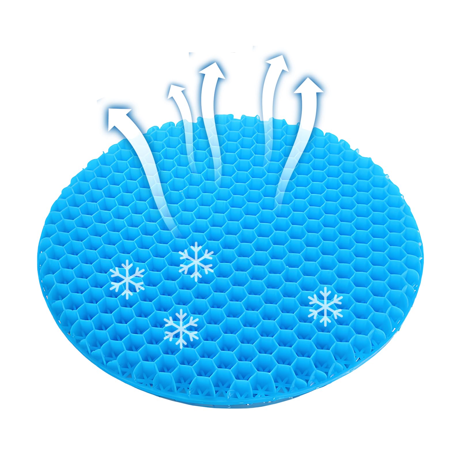 Ergonomic Double Thick Honeycomb Gel Seat Cushion, Round 30x30x3.5cm