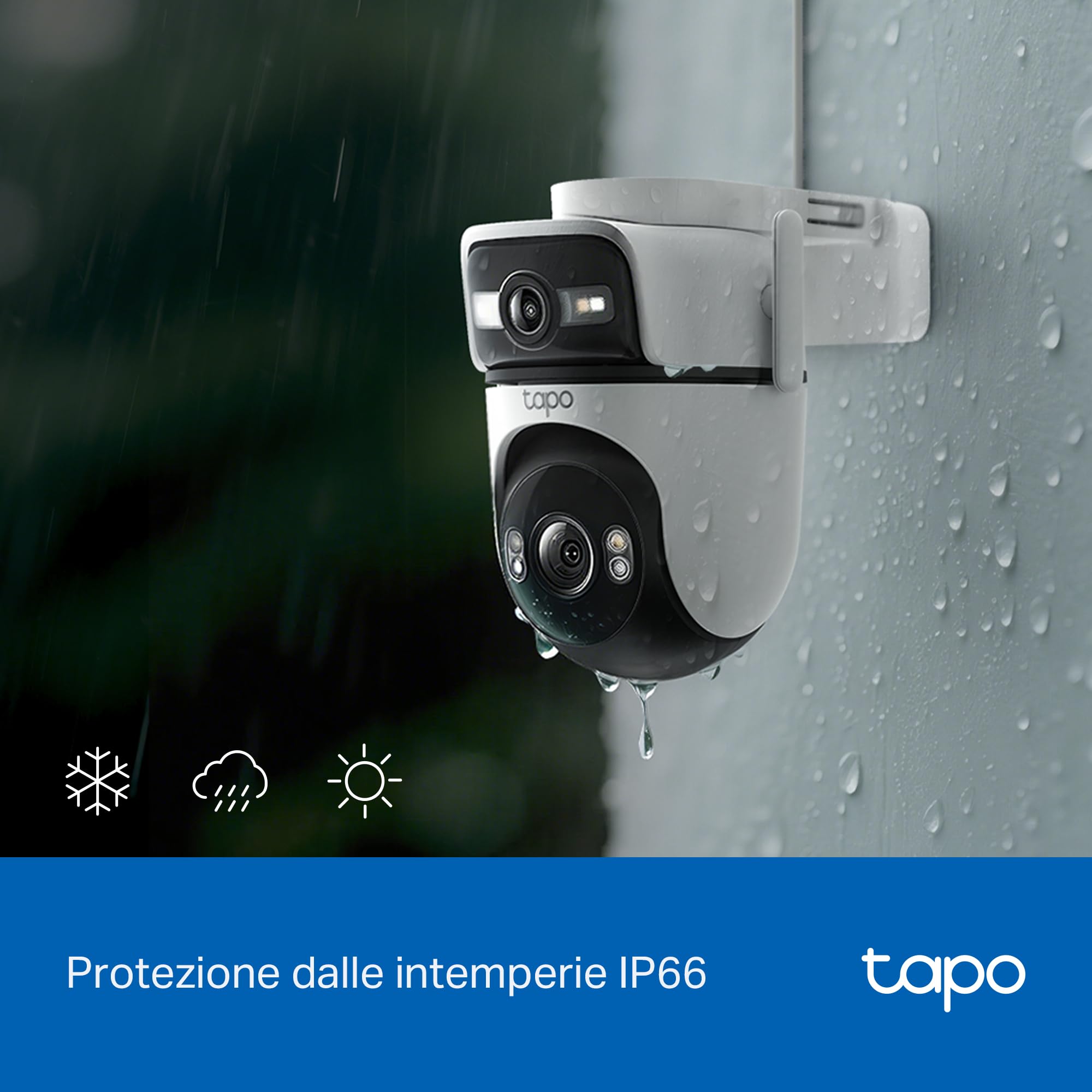 Tapo C545D 3MP+3MP Telecamera WiFi Esterno Doppio Obiettivo 360° PTZ — immagine 11 di 16