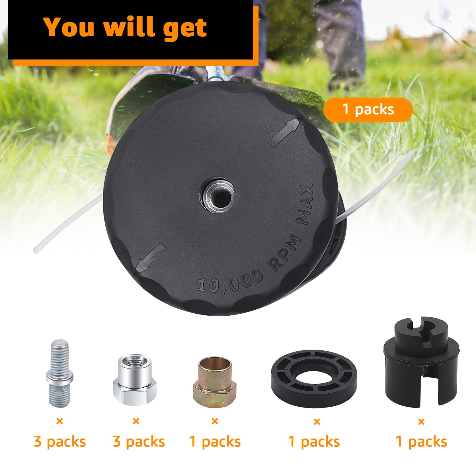 Speed Feed 400 Cabezal de recortadora, repuesto para recortadora Echo SRM225 SRM210 SRM2100 SRM230 SRM250 GT225 PAS225 PAS210 PAS230 PAS260 para cabezal de recortadora 99944200907