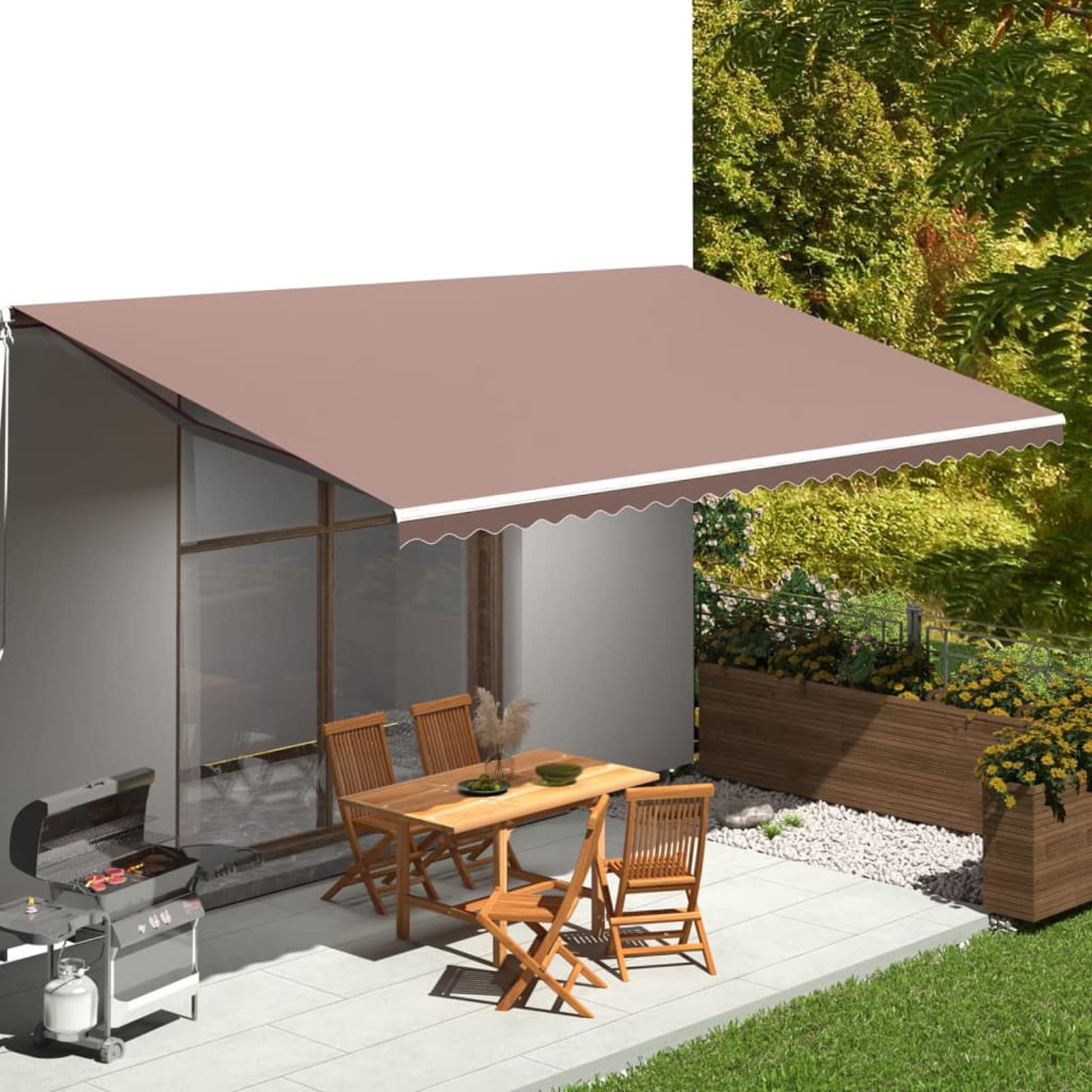 Zapasowa tkanina na zewnątrz, baldachim przeciwsłoneczny, balkon, patio, taras, ogród, wodoodporna ochrona przed promieniowaniem UV i łatwa instalacja