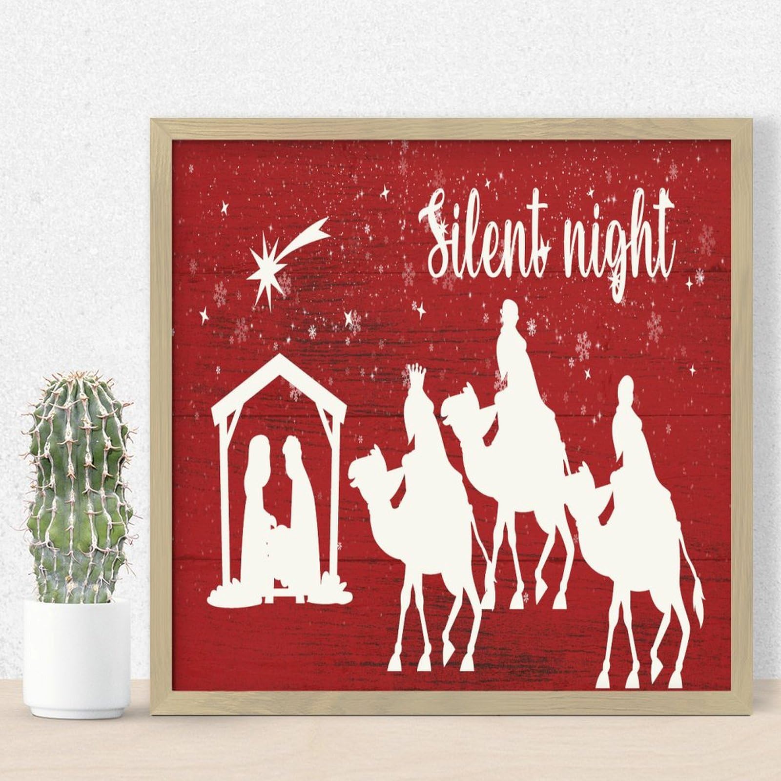 Cadeau de Noël panneau en bois personnalisé de décoration de maison