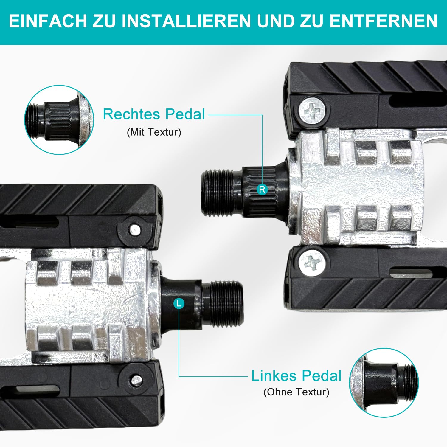 Opvouwbare Fietspedalen Aluminium Met Reflectoren - 9/16 Inch Anti-Roest Voor MTB En Vouwfiets