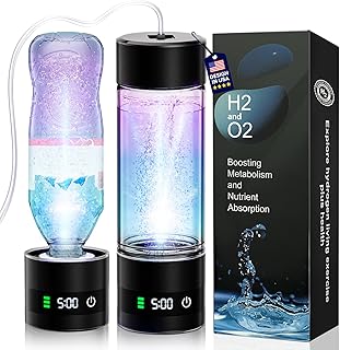 4.0 Upgrade Hydrogen Water Bottle & Hydrogen Absorption 【SGS Certification - 6000PPB】 Hydrogen Water Bottle - 2025 SPE PEM Technique 【NO.1-100% Odorless】 Applicable to Various Water
