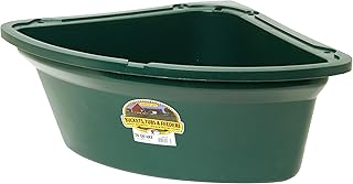 Little Giant Plastic Corner Feeder Bucket (Green) Durable & Useful Space Saving Corner Feed Trough (26 Quart) (Item No. PCF6GREEN)