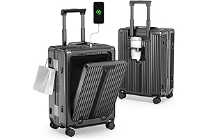 Ultra-Spacious Carry-On Luggage with All-in-One Convenience