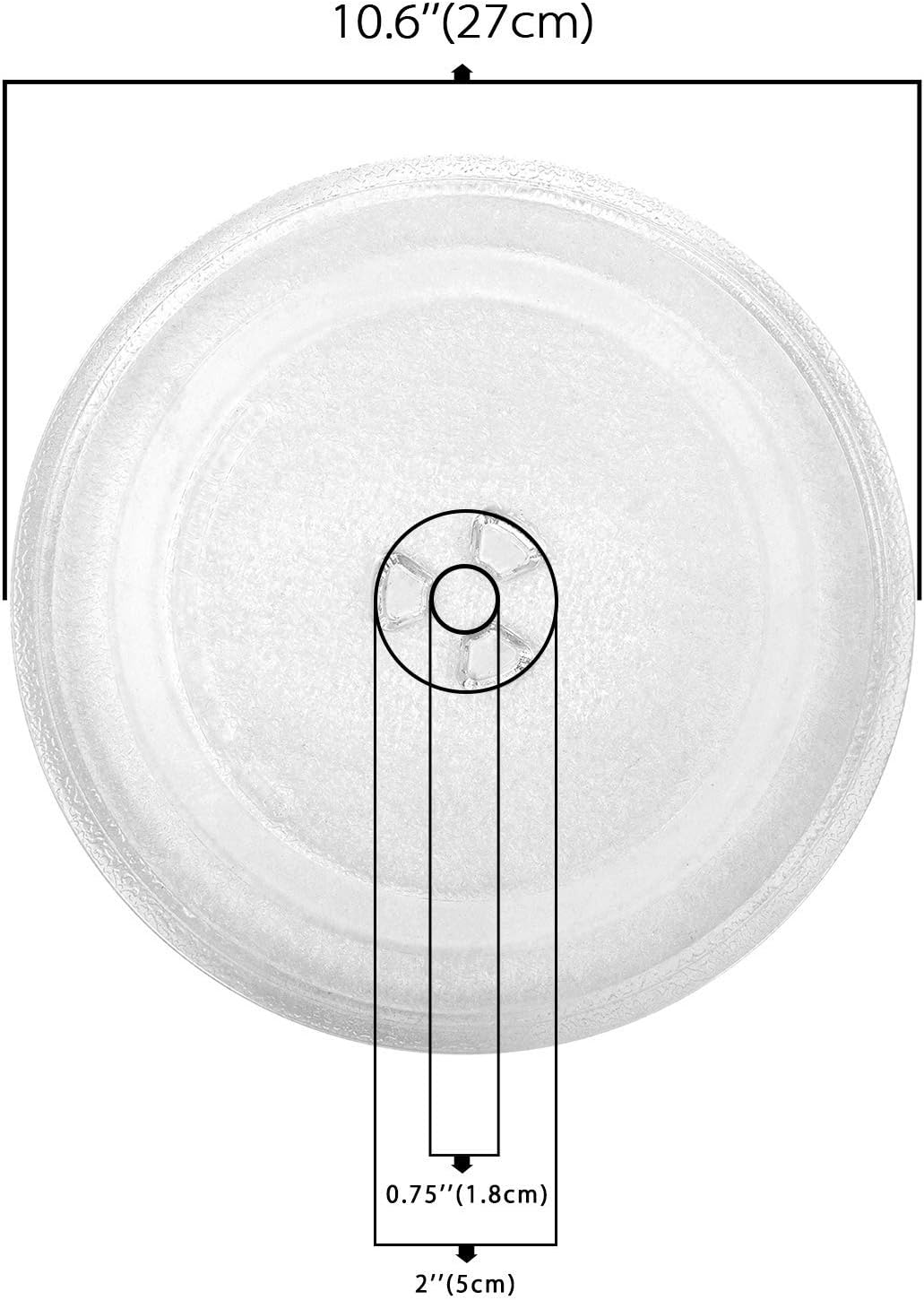 Small Microwave Glass Plate Replacement, 10.6"/270mm Universal Microwave Glass Turntable Round Plate Cooking Tray : Home & Kitchen