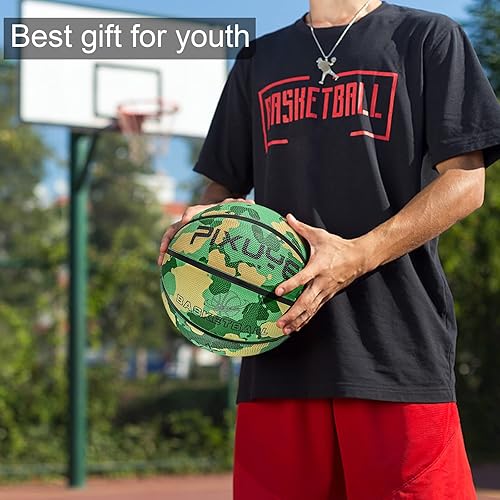 Miniatura 7 de Baloncesto para niños y adultos, tamaño 3 (22 pulgadas) y 5-7 (27.5-29.5 pulgadas) para juegos y entrenamiento en interiores/exteriores/piscina