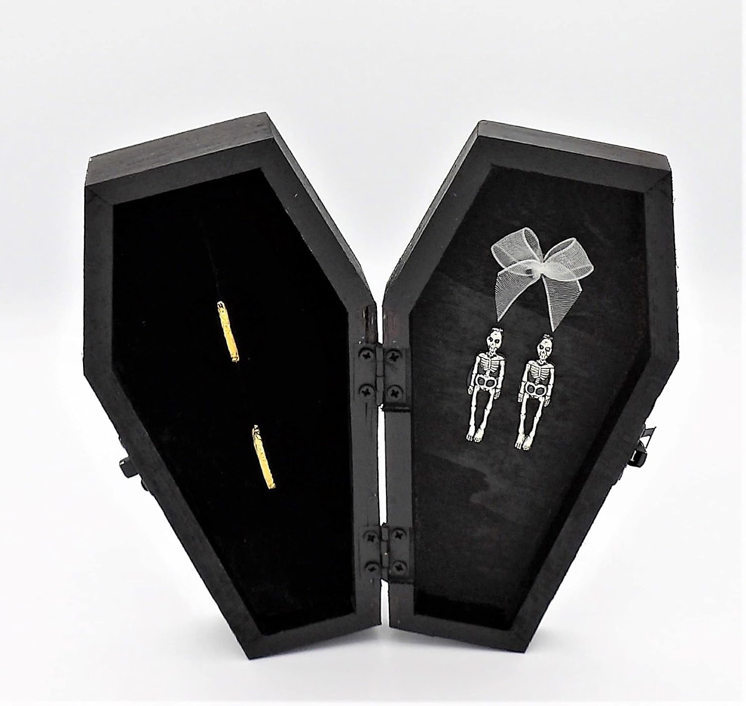 Wedding Party Ceremony Gothic Wicca Coffin Tombstone Ring Bearer Pillow Box